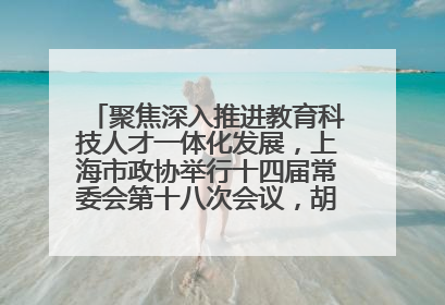 聚焦深入推进教育科技人才一体化发展，上海市政协举行十四届常委会第十八次会议，胡文容出席并讲话