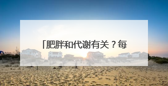 肥胖和代谢有关？每天做对这几件事，代谢变好人也轻盈！