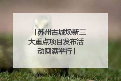 苏州古城焕新三大重点项目发布活动圆满举行