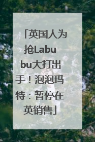 英国人为抢Labubu大打出手！泡泡玛特：暂停在英销售