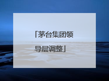 茅台集团领导层调整