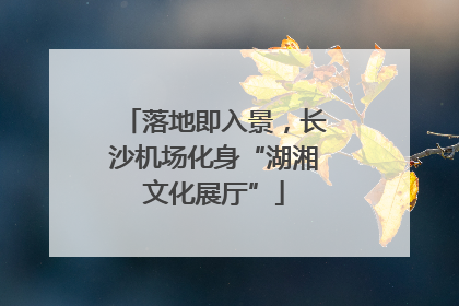 落地即入景，长沙机场化身“湖湘文化展厅”