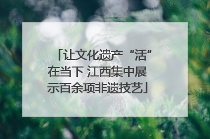 让文化遗产“活”在当下 江西集中展示百余项非遗技艺