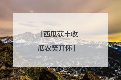 西瓜获丰收 瓜农笑开怀