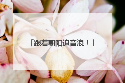 跟着朝阳追音浪！