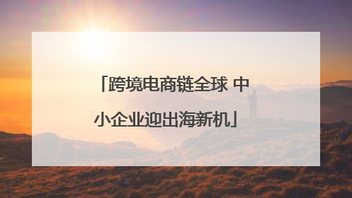 跨境电商链全球 中小企业迎出海新机