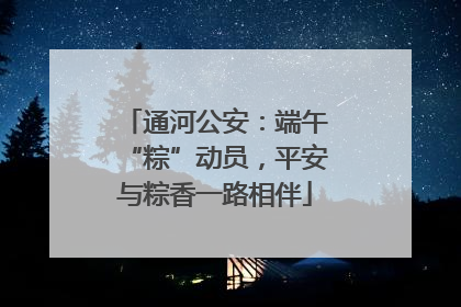 通河公安：端午“粽”动员，平安与粽香一路相伴