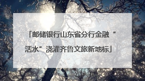 邮储银行山东省分行金融“活水”浇灌齐鲁文旅新地标