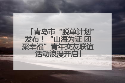 青岛市“脱单计划”发布！“山海为证 团聚幸福”青年交友联谊活动浪漫开启