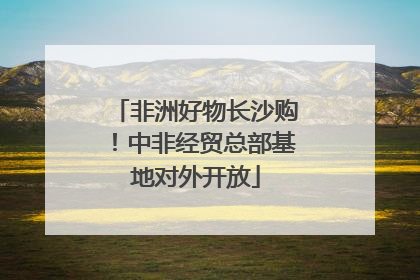 非洲好物长沙购！中非经贸总部基地对外开放
