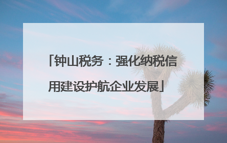 钟山税务：强化纳税信用建设护航企业发展