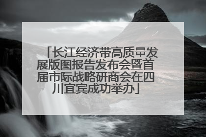 长江经济带高质量发展版图报告发布会暨首届市际战略研商会在四川宜宾成功举办