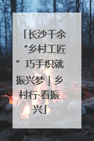 长沙千余“乡村工匠”巧手织就振兴梦｜乡村行·看振兴