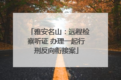 雅安名山：远程检察听证 办理一起行刑反向衔接案