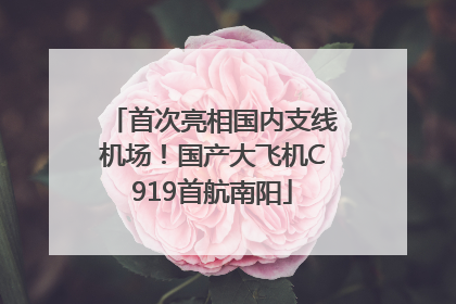 首次亮相国内支线机场！国产大飞机C919首航南阳
