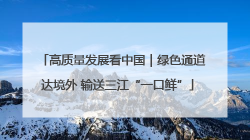 高质量发展看中国｜绿色通道达境外 输送三江“一口鲜”