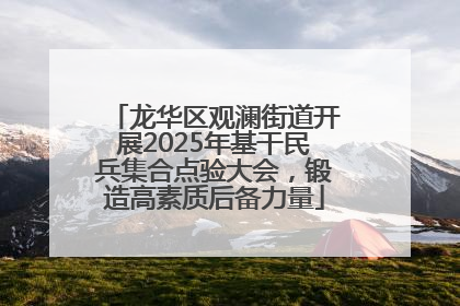 龙华区观澜街道开展2025年基干民兵集合点验大会，锻造高素质后备力量