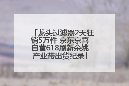 龙头过滤器2天狂销5万件 京东京喜自营618刷新余姚产业带出货纪录