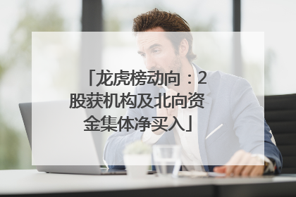 龙虎榜动向：2股获机构及北向资金集体净买入