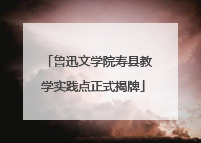鲁迅文学院寿县教学实践点正式揭牌