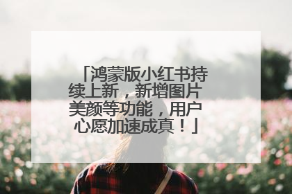 鸿蒙版小红书持续上新，新增图片美颜等功能，用户心愿加速成真！