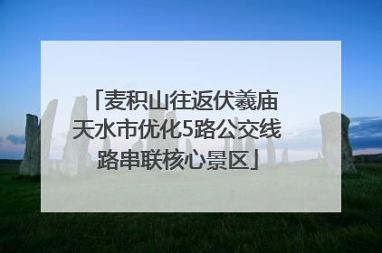 麦积山往返伏羲庙 天水市优化5路公交线路串联核心景区