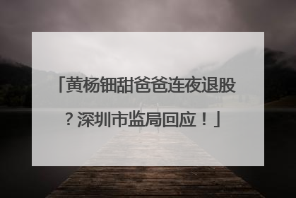 黄杨钿甜爸爸连夜退股？深圳市监局回应！