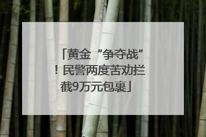 黄金“争夺战”！民警两度苦劝拦截9万元包裹