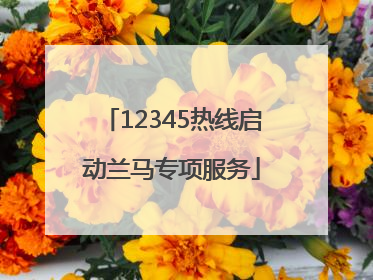 12345热线启动兰马专项服务