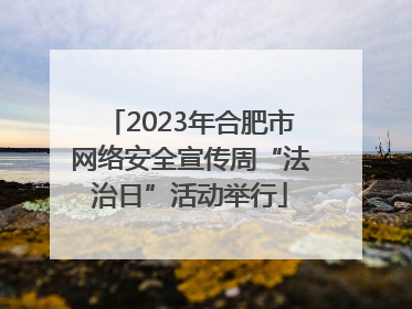 2023年合肥市网络安全宣传周“法治日”活动举行