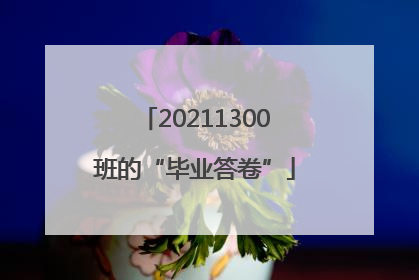 20211300班的“毕业答卷”