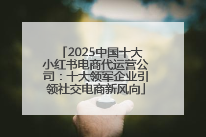 2025中国十大小红书电商代运营公司：十大领军企业引领社交电商新风向