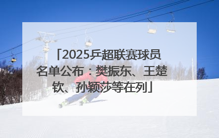 2025乒超联赛球员名单公布：樊振东、王楚钦、孙颖莎等在列