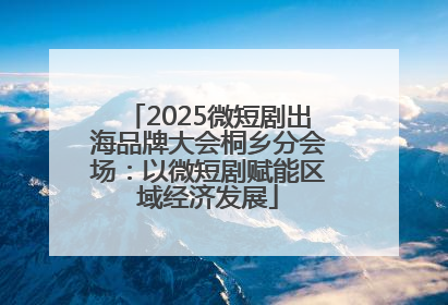 2025微短剧出海品牌大会桐乡分会场：以微短剧赋能区域经济发展