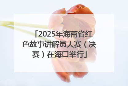 2025年海南省红色故事讲解员大赛（决赛）在海口举行