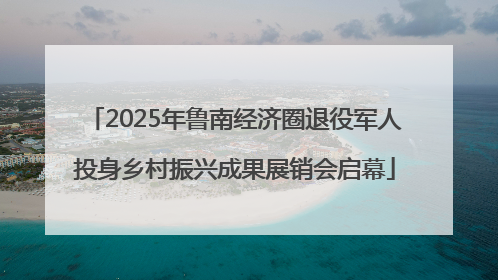 2025年鲁南经济圈退役军人投身乡村振兴成果展销会启幕