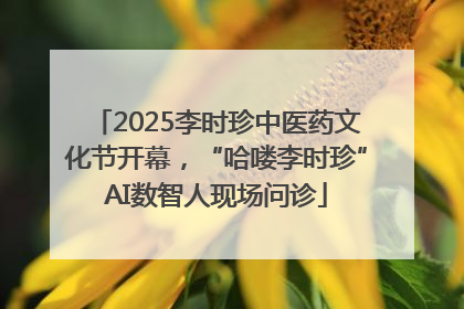 2025李时珍中医药文化节开幕，“哈喽李时珍”AI数智人现场问诊