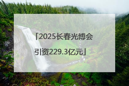 2025长春光博会引资229.3亿元