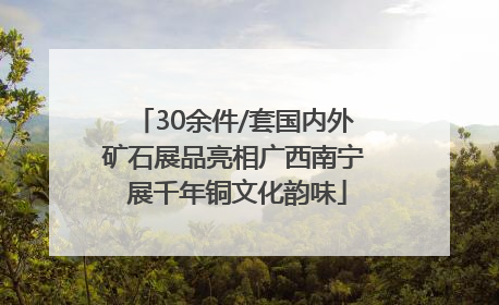 30余件/套国内外矿石展品亮相广西南宁 展千年铜文化韵味