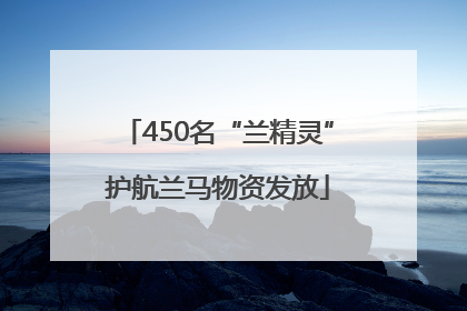 450名“兰精灵”护航兰马物资发放