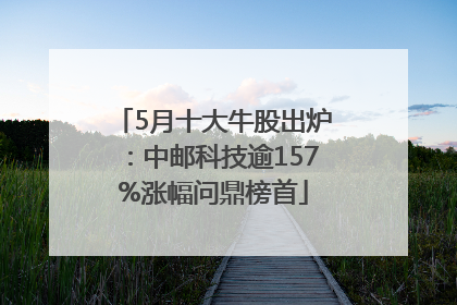 5月十大牛股出炉：中邮科技逾157%涨幅问鼎榜首